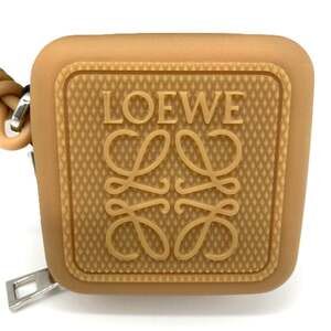 Loewe Anagram Rubber Coin Case Wallet Brown LOEWE